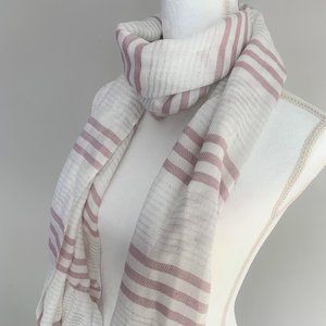 White, Silver & Pink Scarf